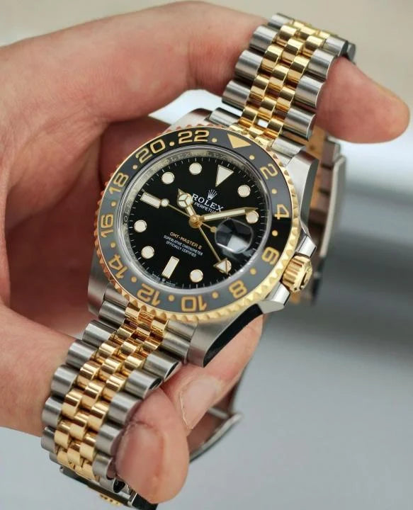 Role_x GMT Master II Zombie Black Grey Steel Yellow Gold Watch Two-tone Luxury Edition Premium Quality mercurewatches.store