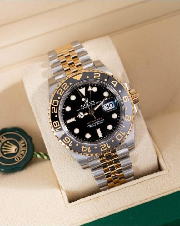 Role_x GMT Master II Zombie Black Grey Steel Yellow Gold Watch Two-tone Luxury Edition Premium Quality mercurewatches.store