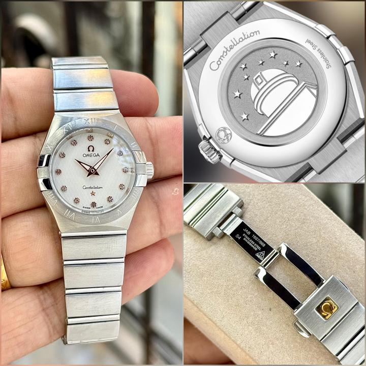 Omeg_a constellation silver white 28 mm 559