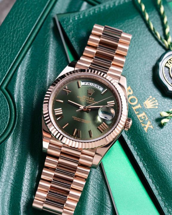 Role_x Oyster Perpetual Day Date 40 Battery Copper-Green