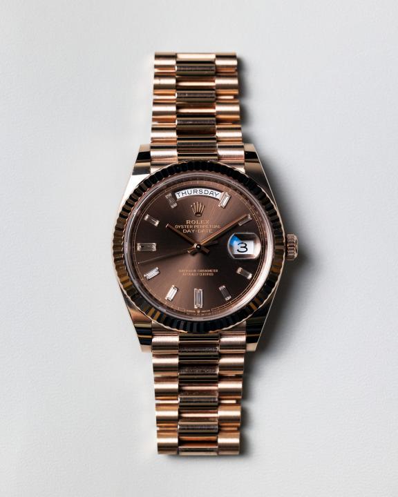 Role_x Oyster Perpetual Day Date 40 Battery Copper-Brown