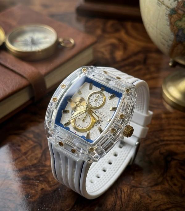 GUES S WATCH WHITE GOLD NEW EDITION 551