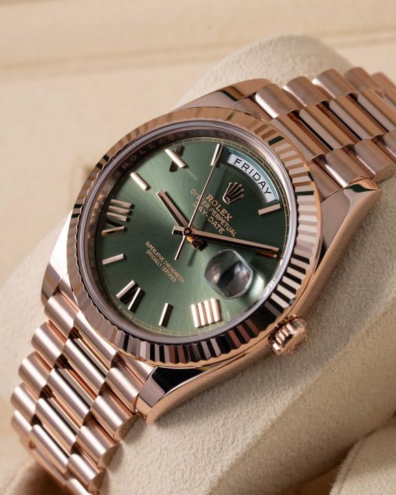 Role_x Oyster Perpetual Day Date 40 Battery Copper-Green