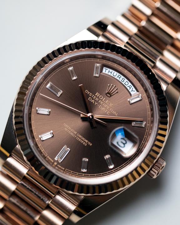 Role_x Oyster Perpetual Day Date 40 Battery Copper-Brown