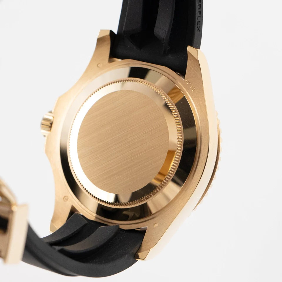 Role_x Yatch Master Yellow Gold Oysterflex Black Mint Mens Watch Luxury Edition Premium Quality mercurewatches.store
