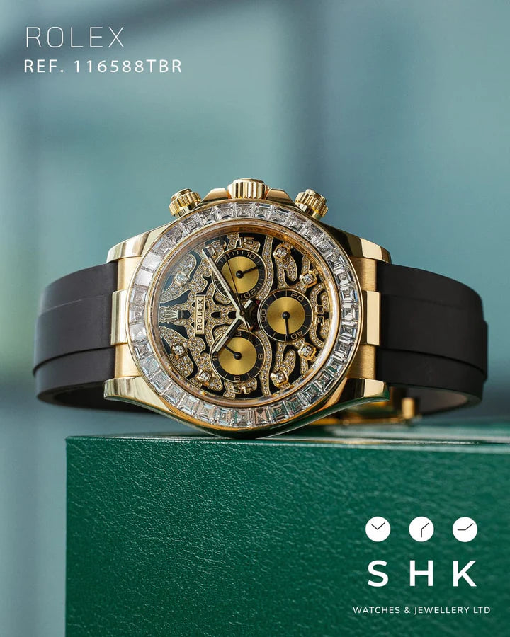 Ro*ex Eye Of The Tiger Gold Dial Silicon Belt Edition Premium Quality Luxury Watch mercurewatches.store