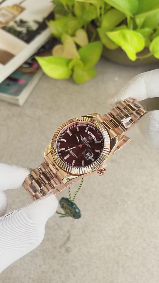 Role_x Oyster Perpetual Day Date 40 Battery Copper-Brown