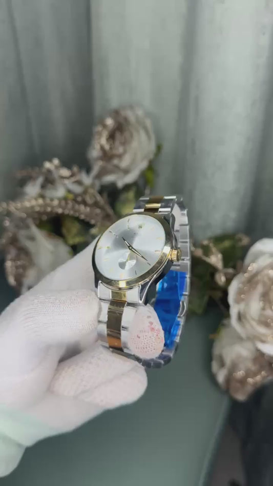 Role X Veriflat Dual Tone White Premium Watch
