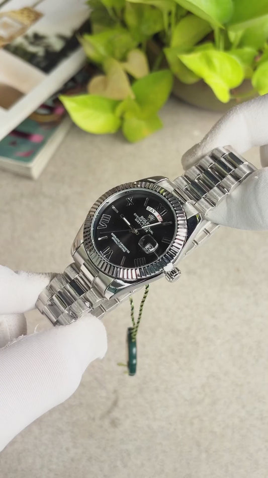 Role_x Oyster Perpetual Day Date 40 Battery Silver-Black