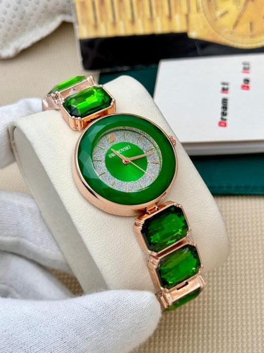 SWARVOSK_I WOMENS ANALOG GREEN JAPAN 220