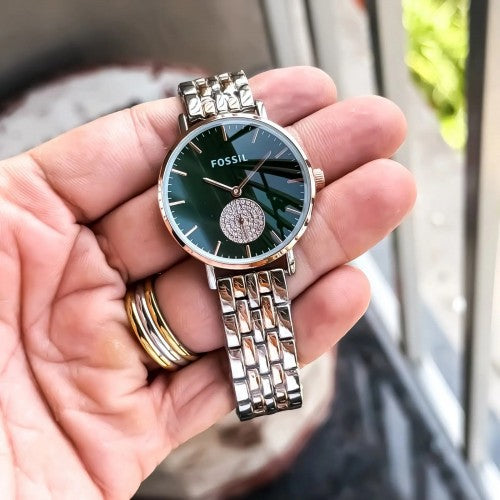 Fossi l Chronograph Two Tone Green Dial