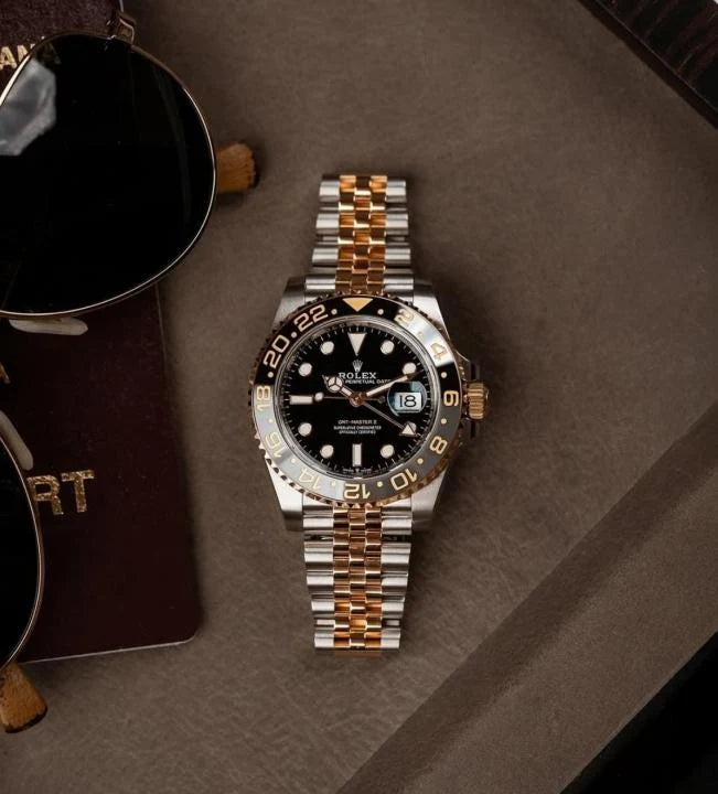 Role_x GMT Master II Zombie Black Grey Steel Yellow Gold Watch Two-tone Luxury Edition Premium Quality mercurewatches.store