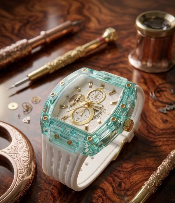GUES S WATCH WHITE GOLD NEW EDITION 550