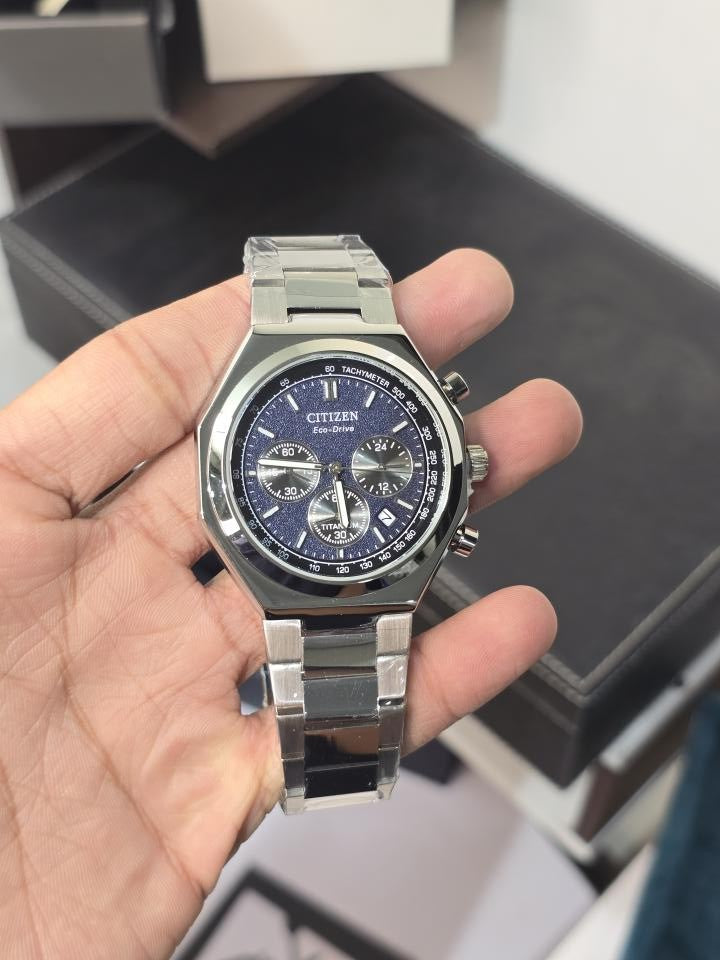 CITIZE N ECODRIVE ZENSHIN SILVER BLUE 430