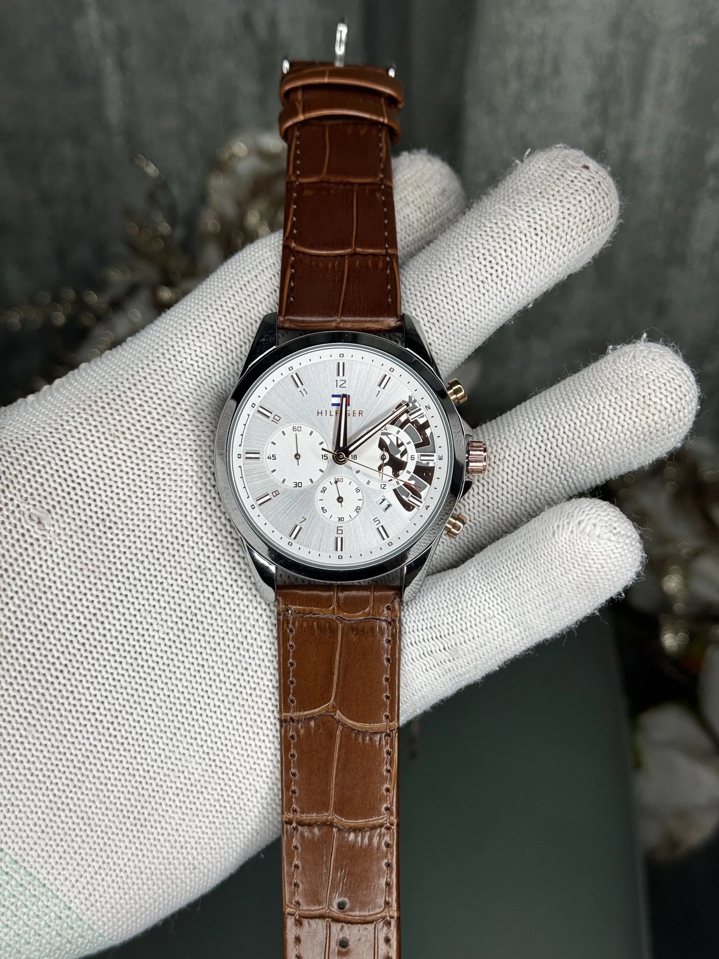 Tommy Hilfige t Brown White Premium Chronograph Watch