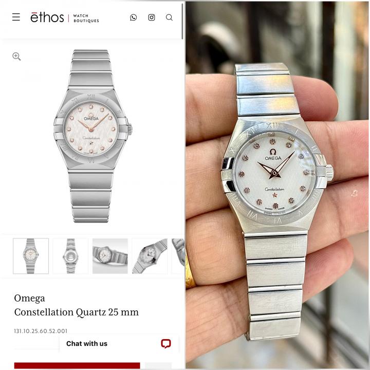 Omeg_a constellation silver white 28 mm 559