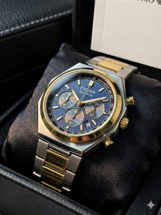 CITIZE N ECODRIVE ZENSHIN TWO TONE BLUE 432