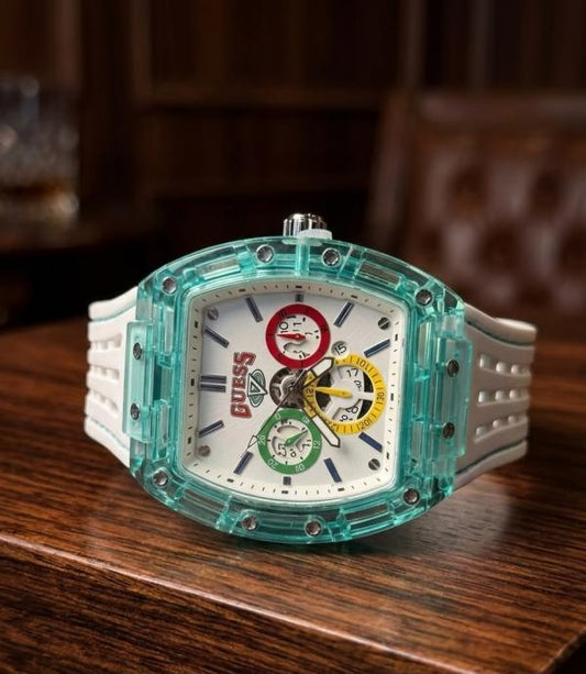GUES S WATCH WHITE GOLD NEW EDITION 548