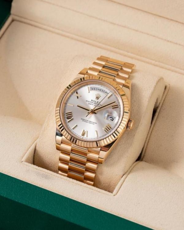 ROLE X DAY DATE GOLD WHITE AUTOMATIC HEAVY 468
