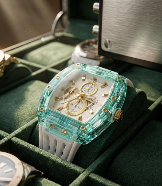 GUES S WATCH WHITE GOLD NEW EDITION 550