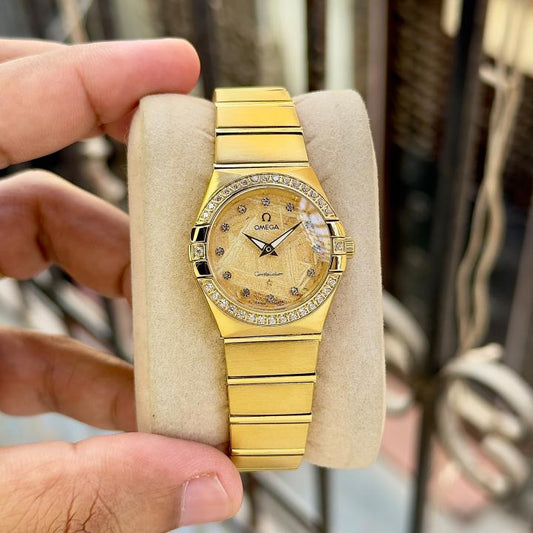 OMEG A CONSTELLATION LADY DIAMOND DIAL GOLD 365