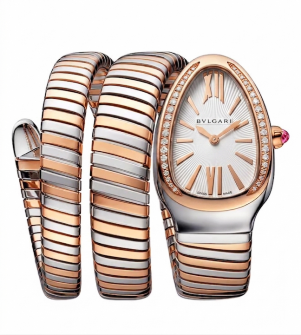 Bvlgari Serpenti Tubogas Twotone Rose Gold White