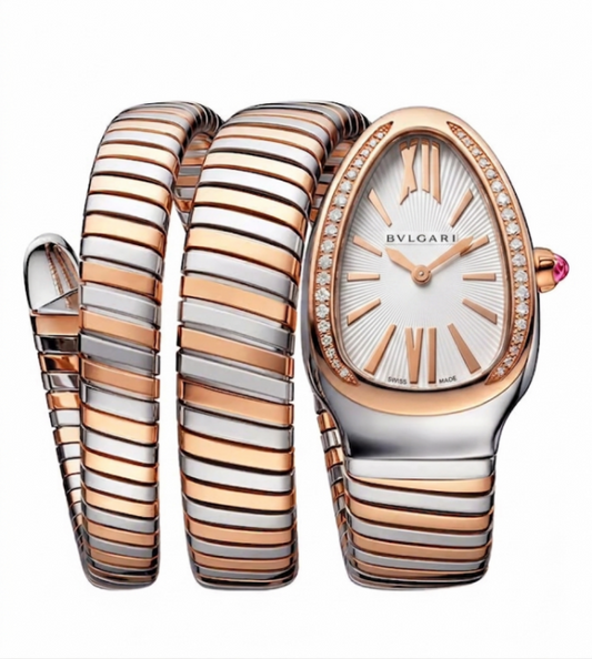 Bvlgari Serpenti Tubogas Twotone Rose Gold White