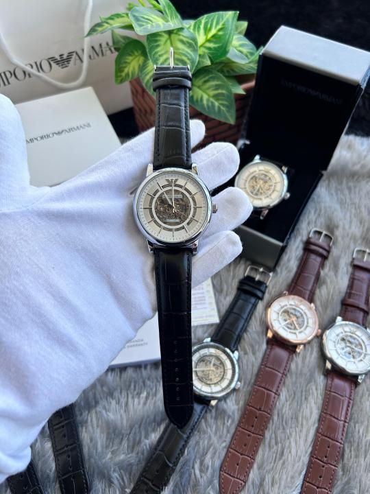 Emporio Arman_i Meccanico Automatic Black Silver White W136