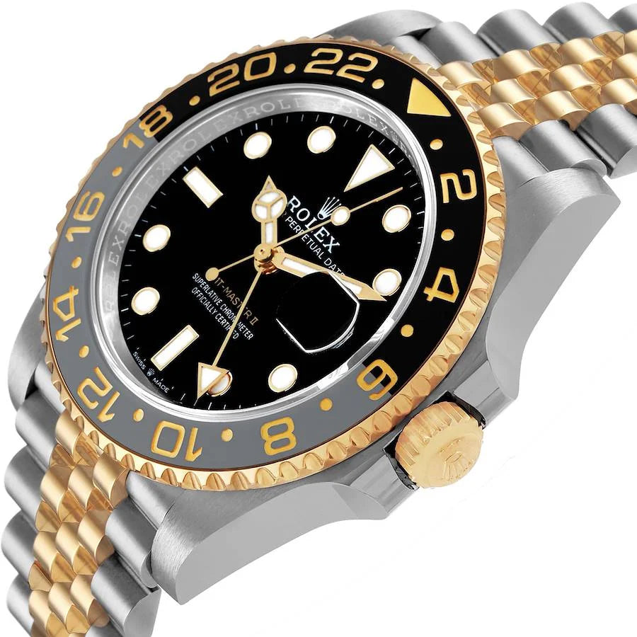 Role_x GMT Master II Zombie Black Grey Steel Yellow Gold Watch Two-tone Luxury Edition Premium Quality mercurewatches.store